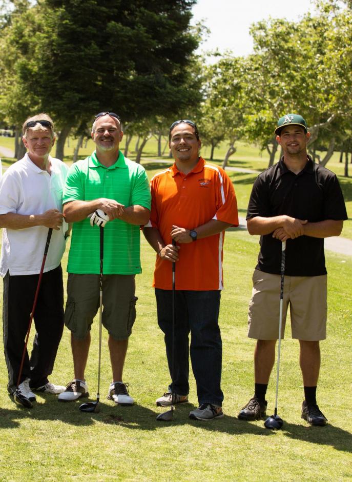 Rocklin Traffic Division Employees pose during a 2019 golf tournament.